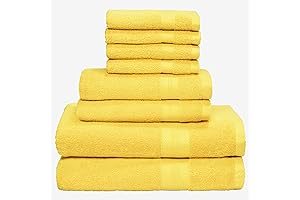 Plush & Absorbent Yellow Bathroom Towel Set