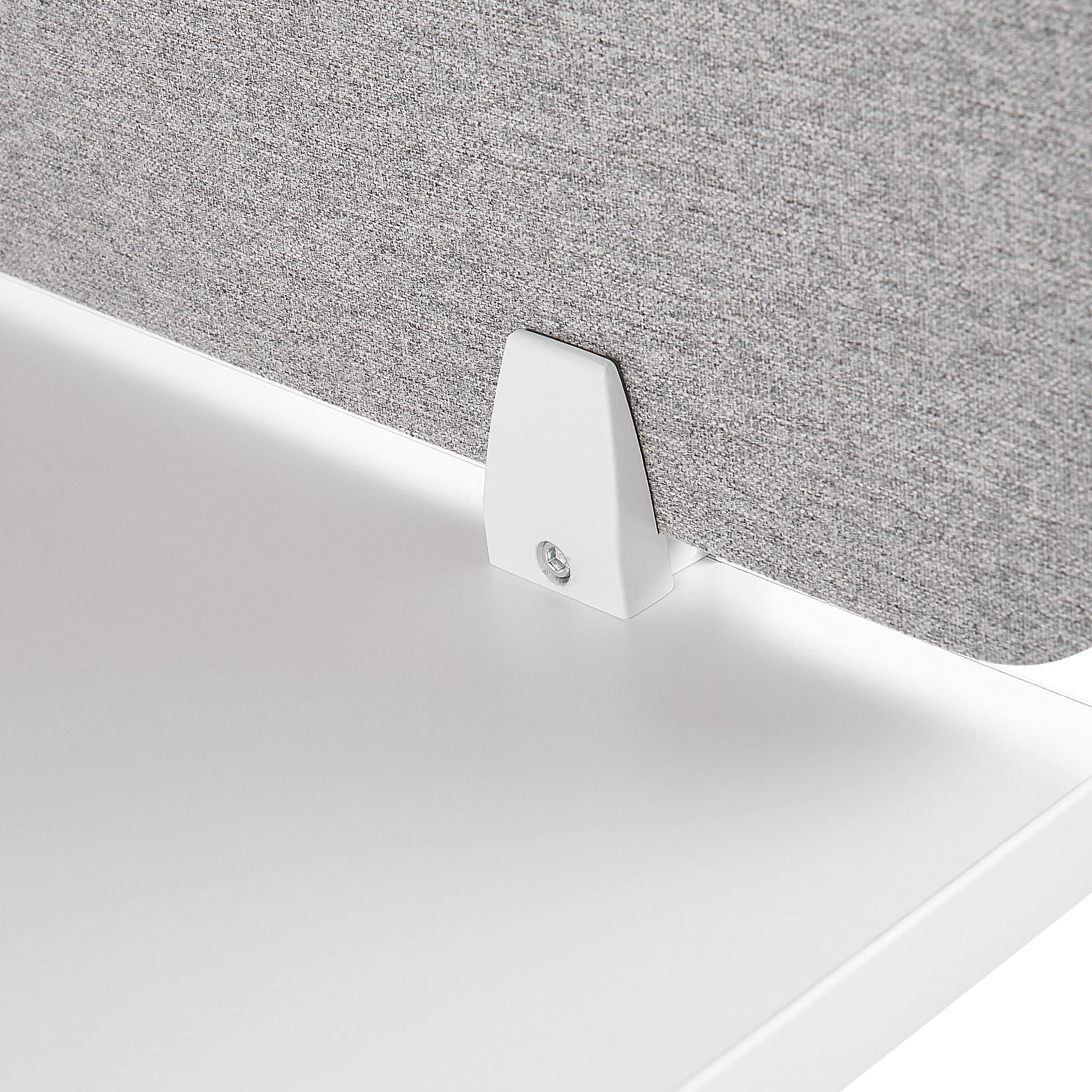 Beliani Pannello Divisorio Fonoassorbente in Pet 160 x 40 cm Grigio Chiaro