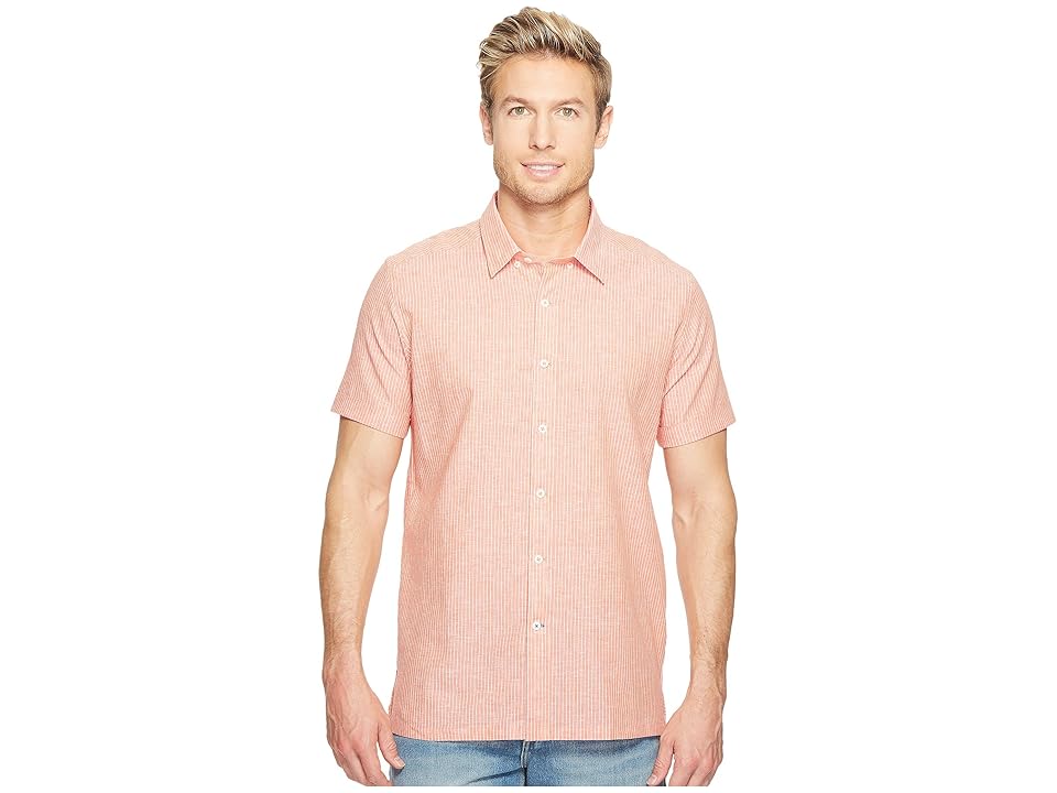 

Robert Graham Modern Americana Oakley Short Sleeve Woven Shirt (Orange) Men's T Shirt
