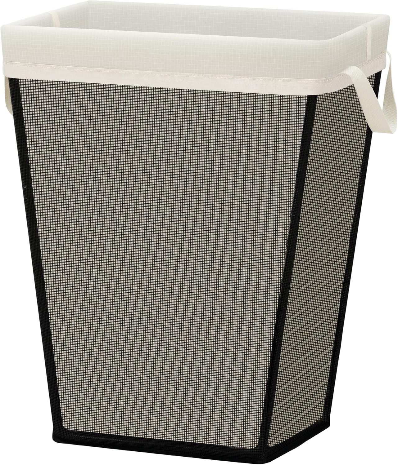 STO STO Laundry Basket 75L, Space-Saving Laundry Hamper for Small Spaces, Freestanding Clothes Hamper with Iron Frame, Removable Washable Liner, Laundry Organizer for Bedroom, Bathroom, Dorm, Beige