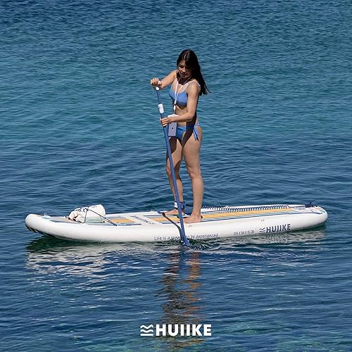 Miniatura 87 de HUIIKE Tabla de remo inflable para adultos con accesorios incluidos, remo, aletas, bomba. Tabla de remo de pie, gran estabilidad y resistencia. 10