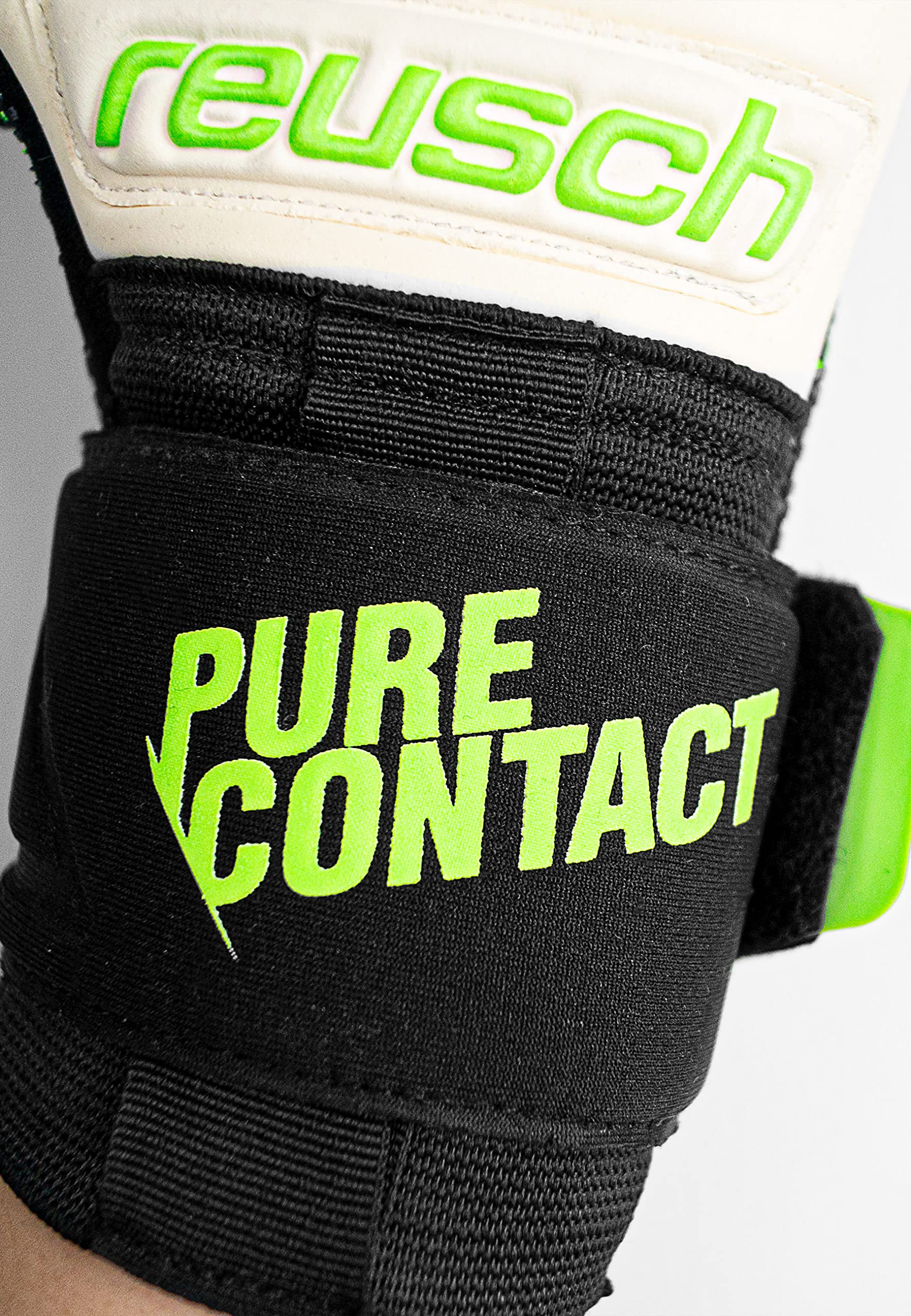 Reusch Pure Contact Gold Guanti da portiere per adulti con costruzione interna per tutte le superfici dei campi da gioco
