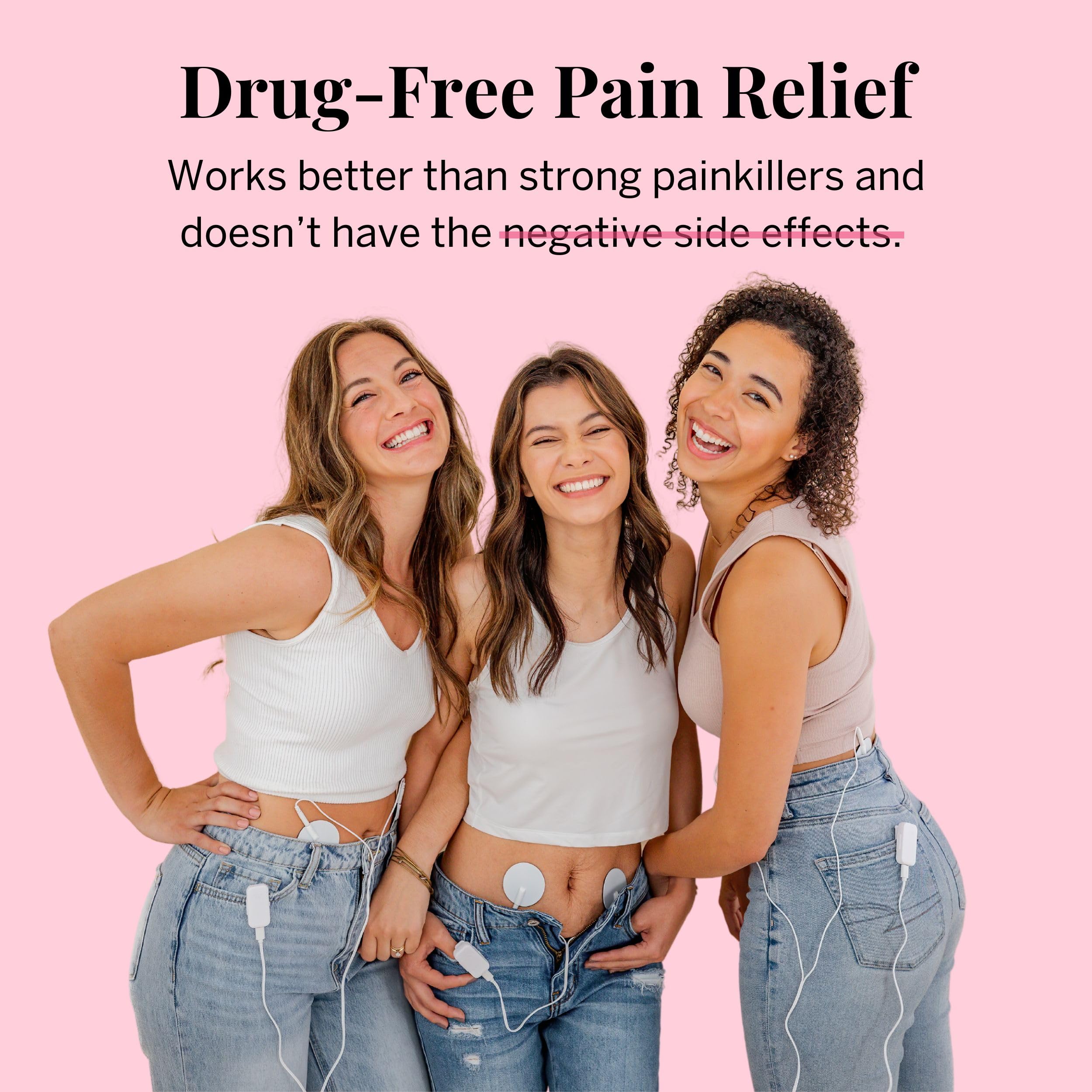 Pixie Dispositivo TENS per Dolori Mestruali - Sollievo per PMS con Tecnologia TENS - Unità TENS Indossabile Ultra Sottile e Discreta - Comfort per Crampi Mestruali e Cura Femminile
