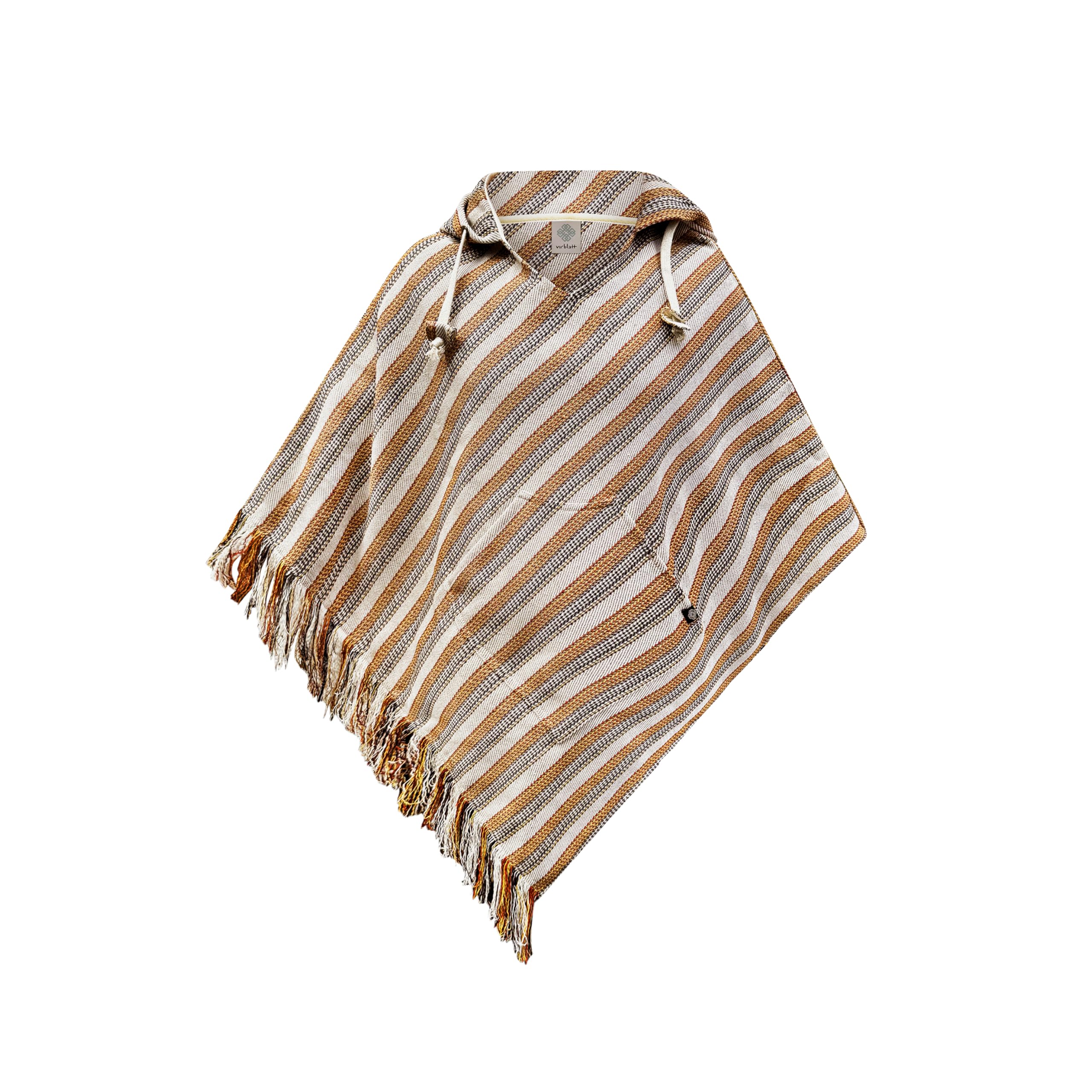 virblatt - Poncho Herren | Baumwolle | Herren Poncho Winter |große Kapuze | Mexiko Poncho Herren warm Kapuze Baja Hoodie