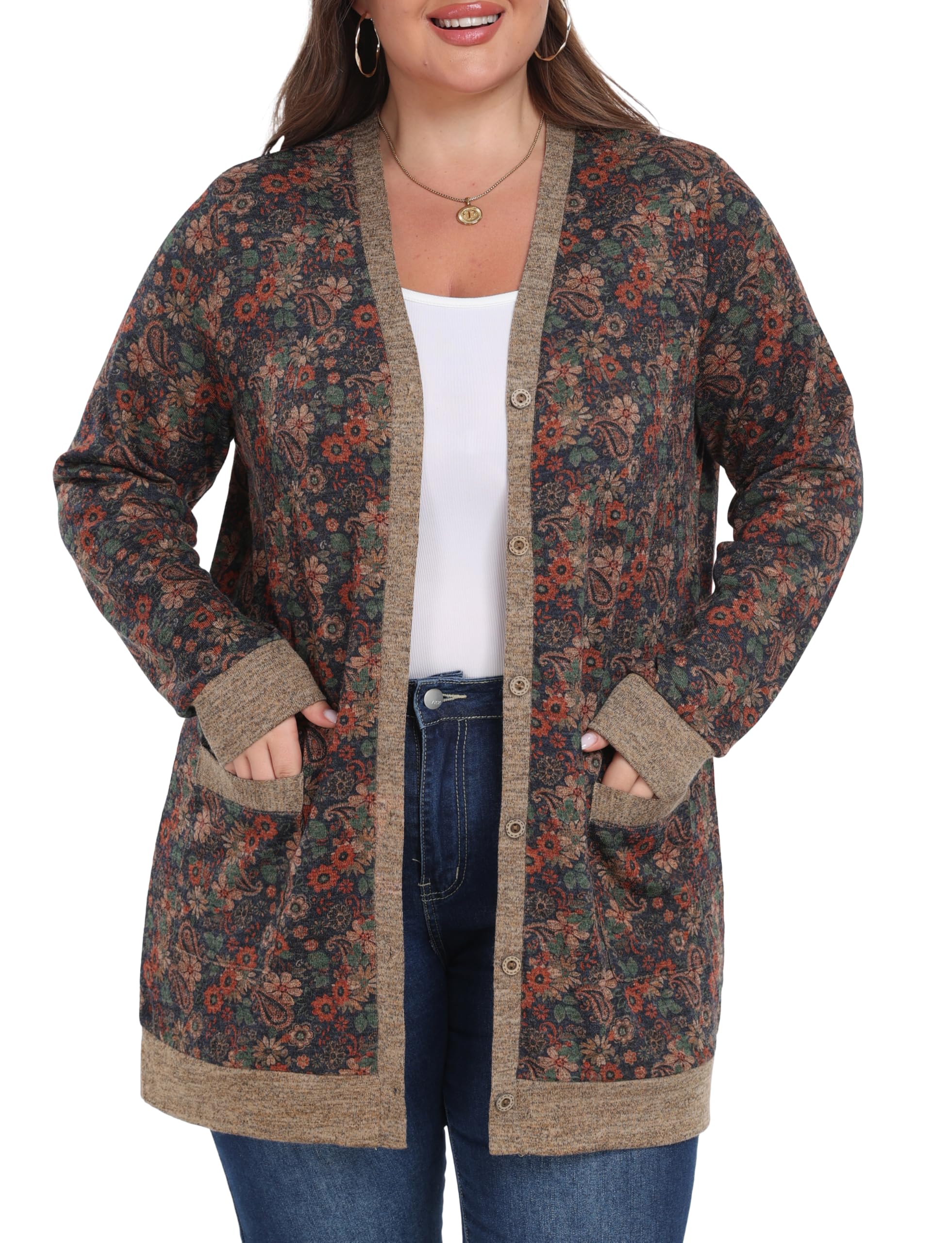 OLRIK Plus Size Cardigan