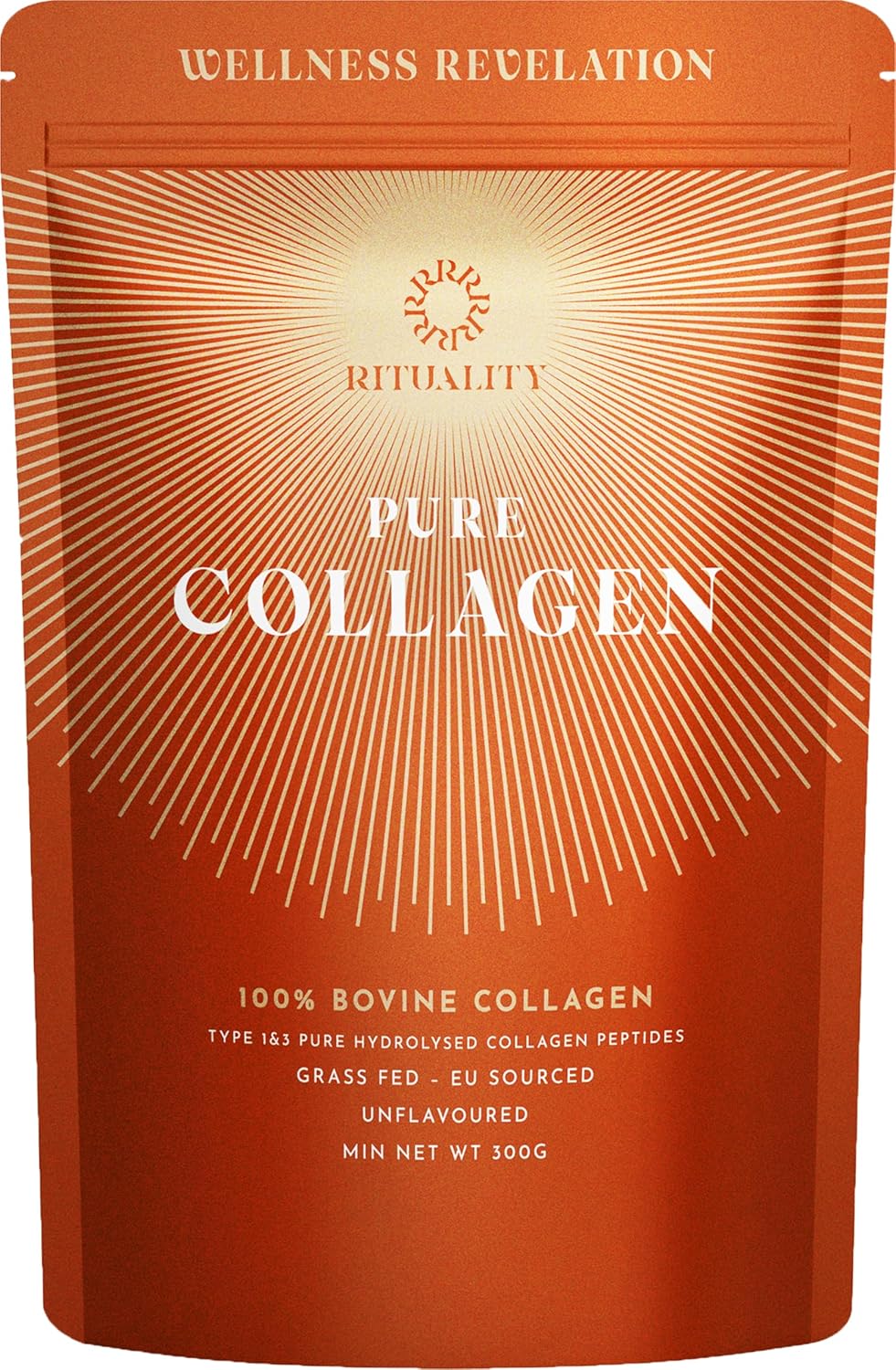 Rituality Pure Bovine Collagen Peptides Powder for Women and Men, Type 1& 3 Premium Hydrolysed Collagen Supplement, High Protein, Unflavoured, EU Sourced, Grass Fed