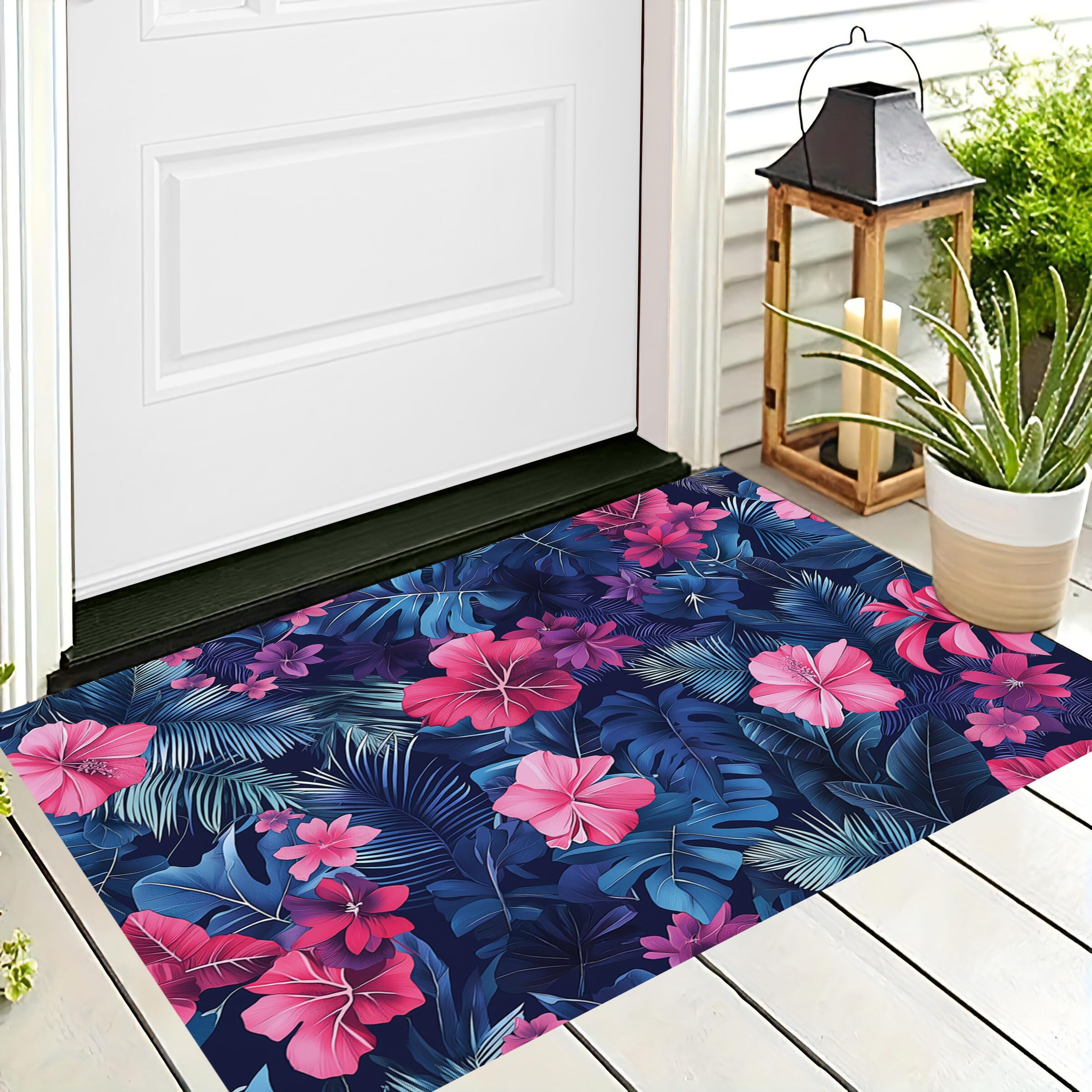 Tapis de porte entrée longs anti-salissure pour couloir et cuisine