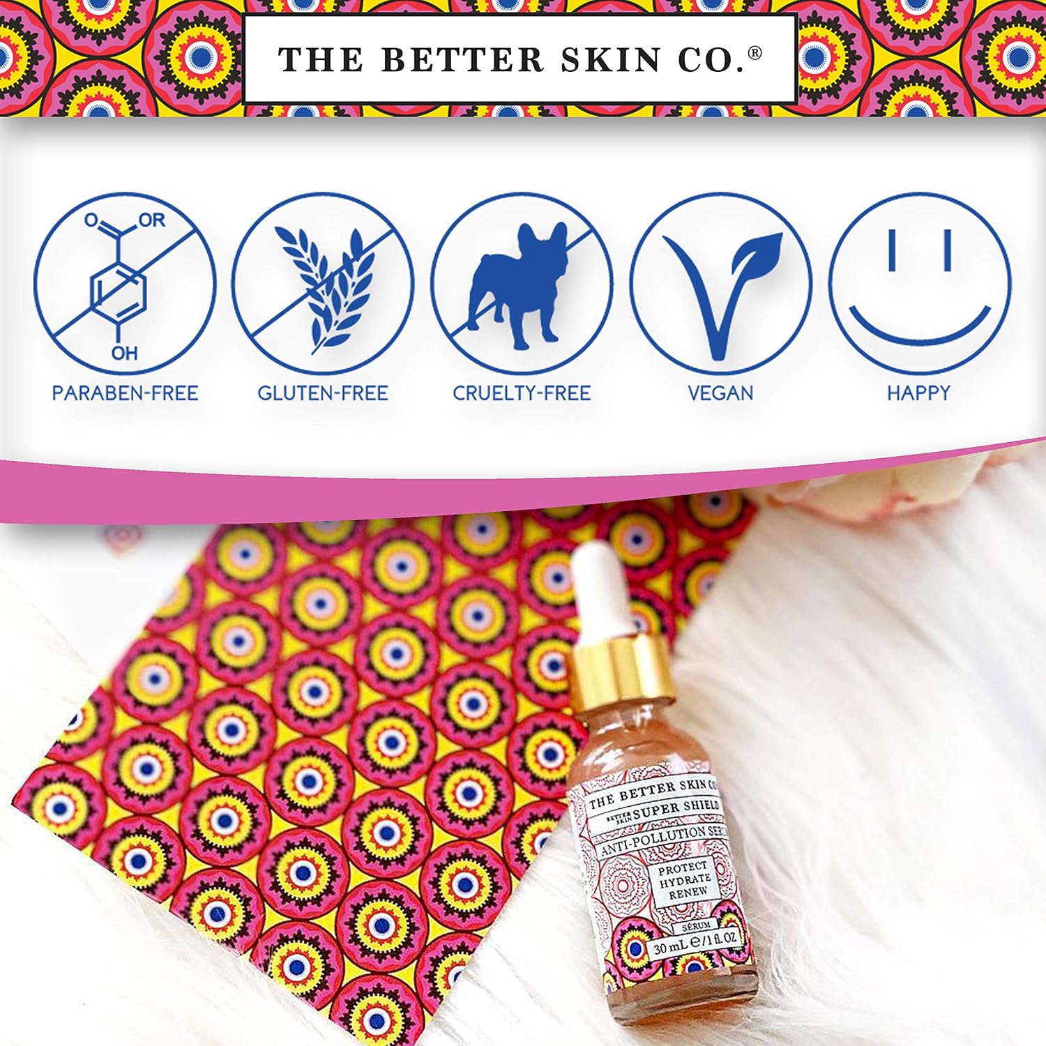 Mirakle Cream The Better Skin Co. | Super Shield - Natural Skin Pollution Defense System | Turmeric & White Horehound | Damage Defense Face Moisturizing Oil Serum