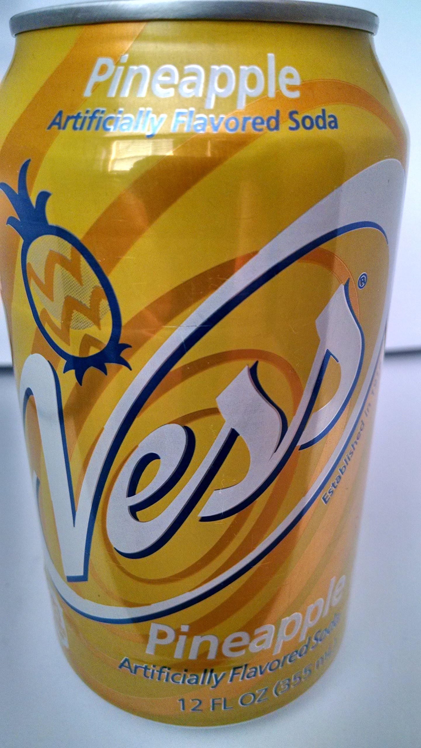 Vess Soda Pineapple 12 Ounce Cans 12 Per Case