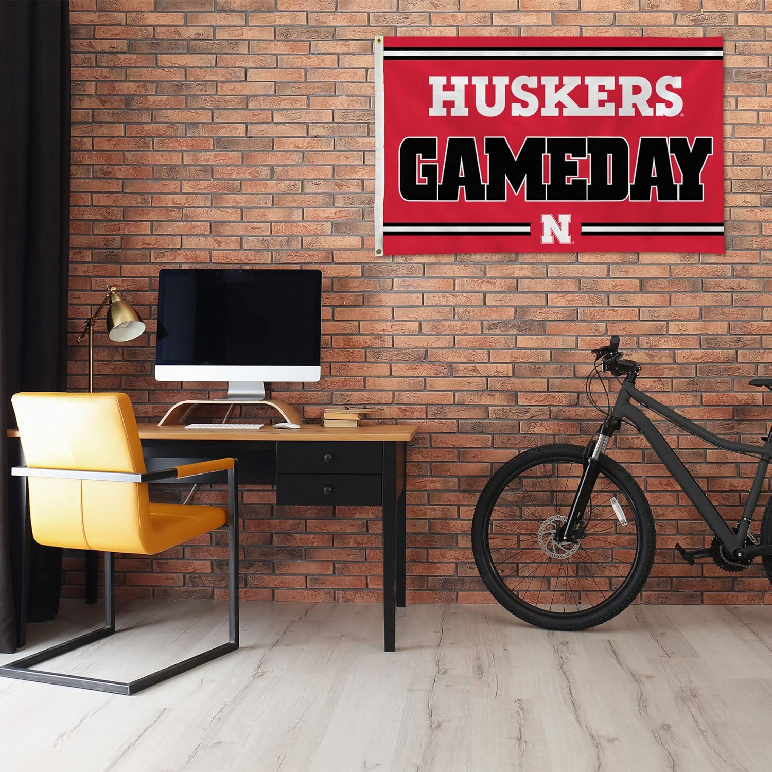 Rico Industries NCAA Nebraska Cornhuskers Game Day 3' x 5' Banner Flag Single Sided - Indoor or Outdoor - Home Décor