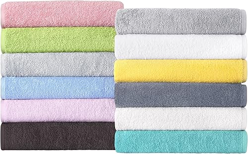 Miniatura 2 de Classic Turkish Towels Juego de 2 toallas de baño de lujo, 100% algodón turco, de secado rápido, suaves y súper absorbentes, color azul marino