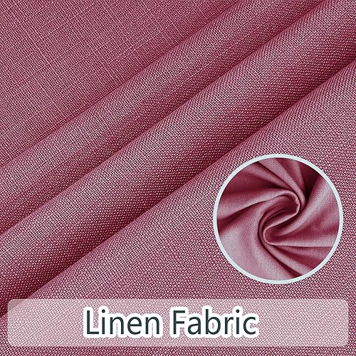 Miniatura 5 de Macochico Cortinas opacas de lino de 102 pulgadas de largo, juego de 2 paneles de cortinas de lino texturizadas con forro opaco, cortinas para sala