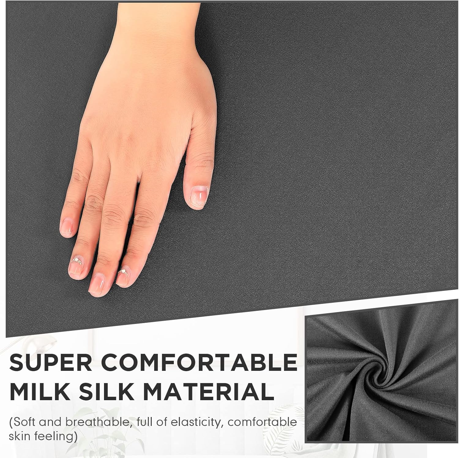 Weysat Corner Sofa Cover Stretch Corner Couch Cover Furniture Protector for Living Room Sectional Recliner Sofa Slipcover Reclining L Shape Couch Additional Seat(Dark Gray,Milk Silk)