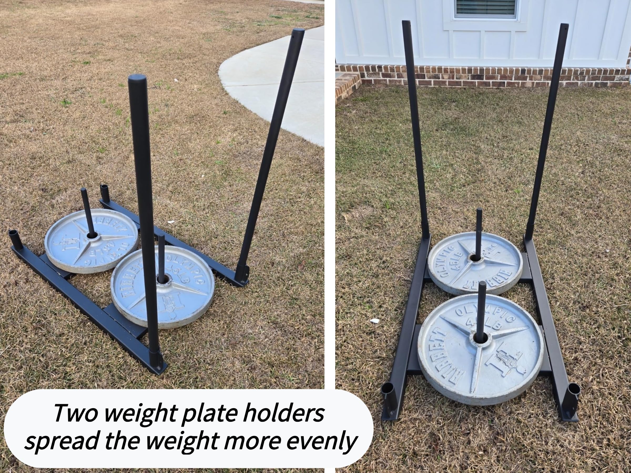 VEVOR Weight Sled, Steel Power Sled, Fitness Strength Training Sleds For Athletic Exercise Speed Improvement, Workout Fitness Equipment, Compatible With 1/2 In Weight Plates, Black | Best Buy Canada