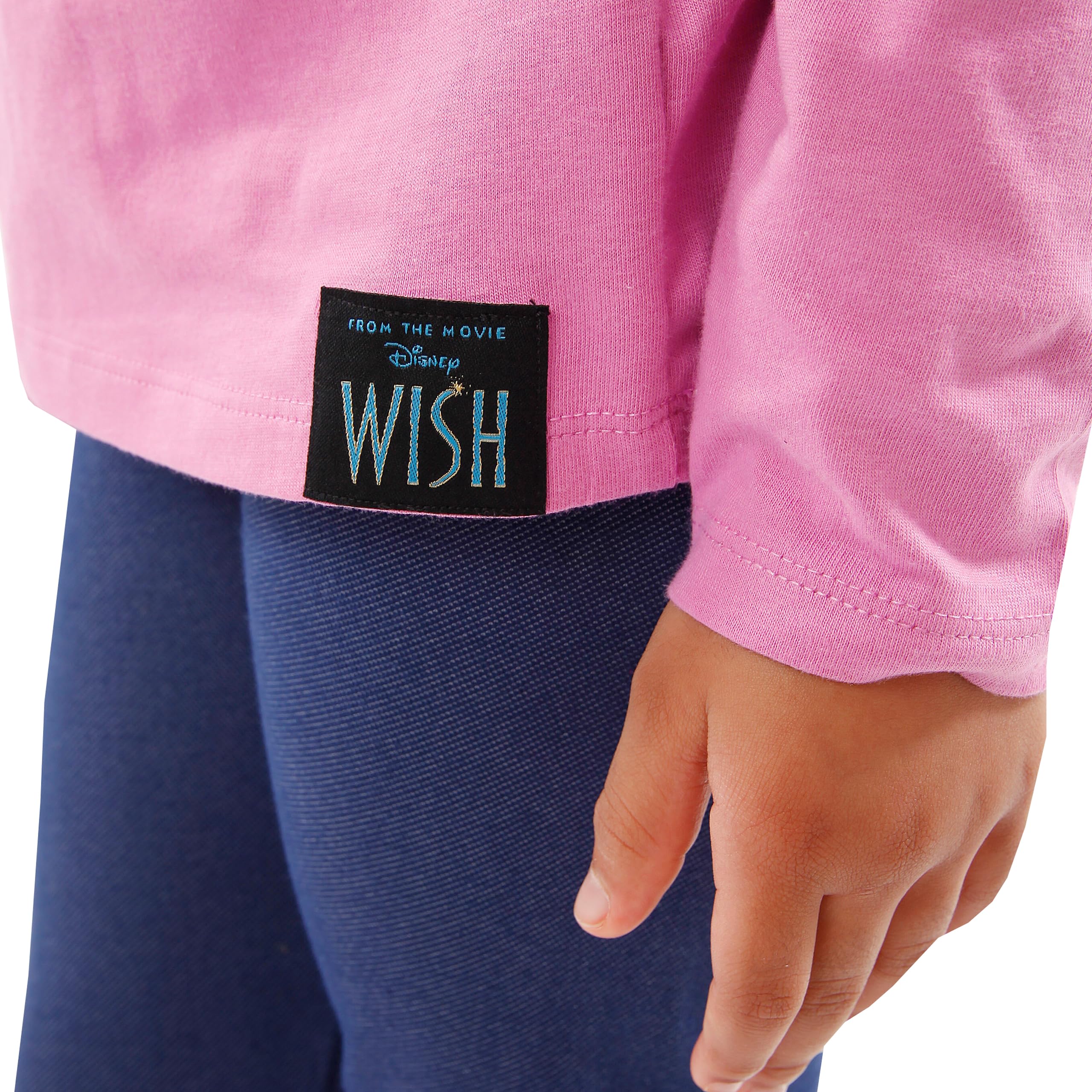 Disney Wish Dziewczęcy Komplet Bluzy i Legginsów | Zestaw Asha i Wish | Stroje Dziewczęce i Komplety Odzieżowe | Różowy | 104