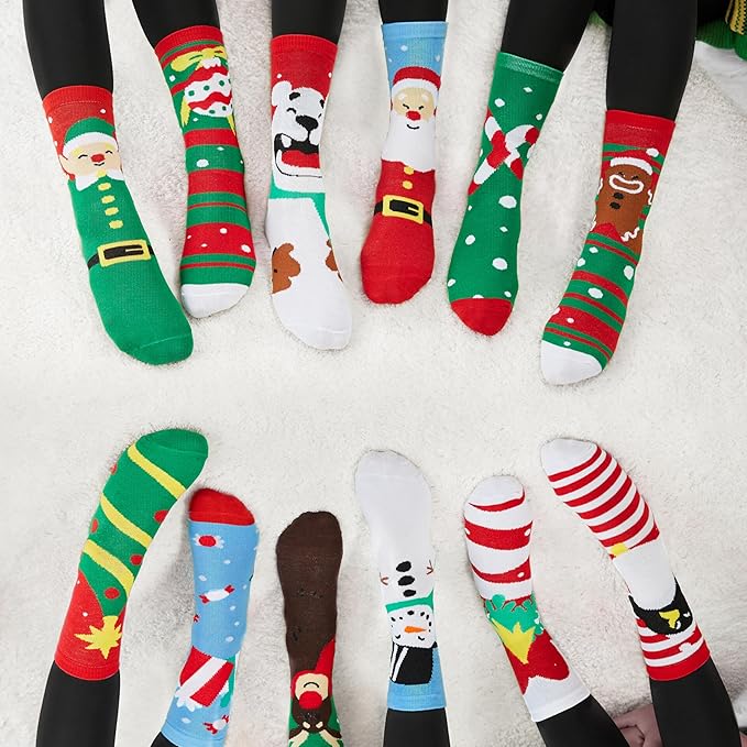 JOYIN 12 Pares de Calcetines Navideños para Mujer y Hombre miniatura 7