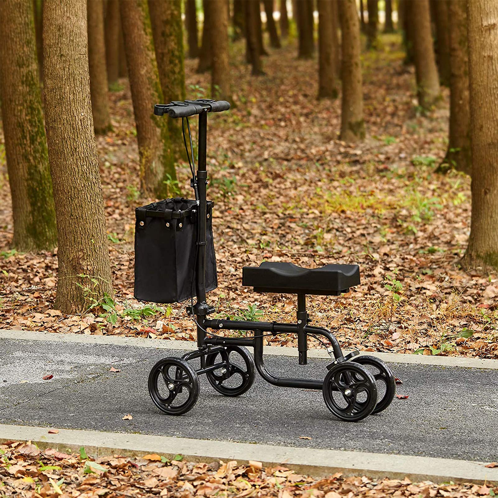 Ginocchio Walker Ausili per la deambulazione con rotelle per la Mobilità degli Anziani, Ginocchia orientabile Cura Sana Recupero da infortuni al Piede Alternativa stampella, Ginocchia per Bambini