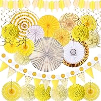 Vista 8 de Moon Boat Juego de abanicos de papel de 35 piezas - Decoración para cumpleaños, despedida de soltera, despedida de soltero, boda (color rosa)