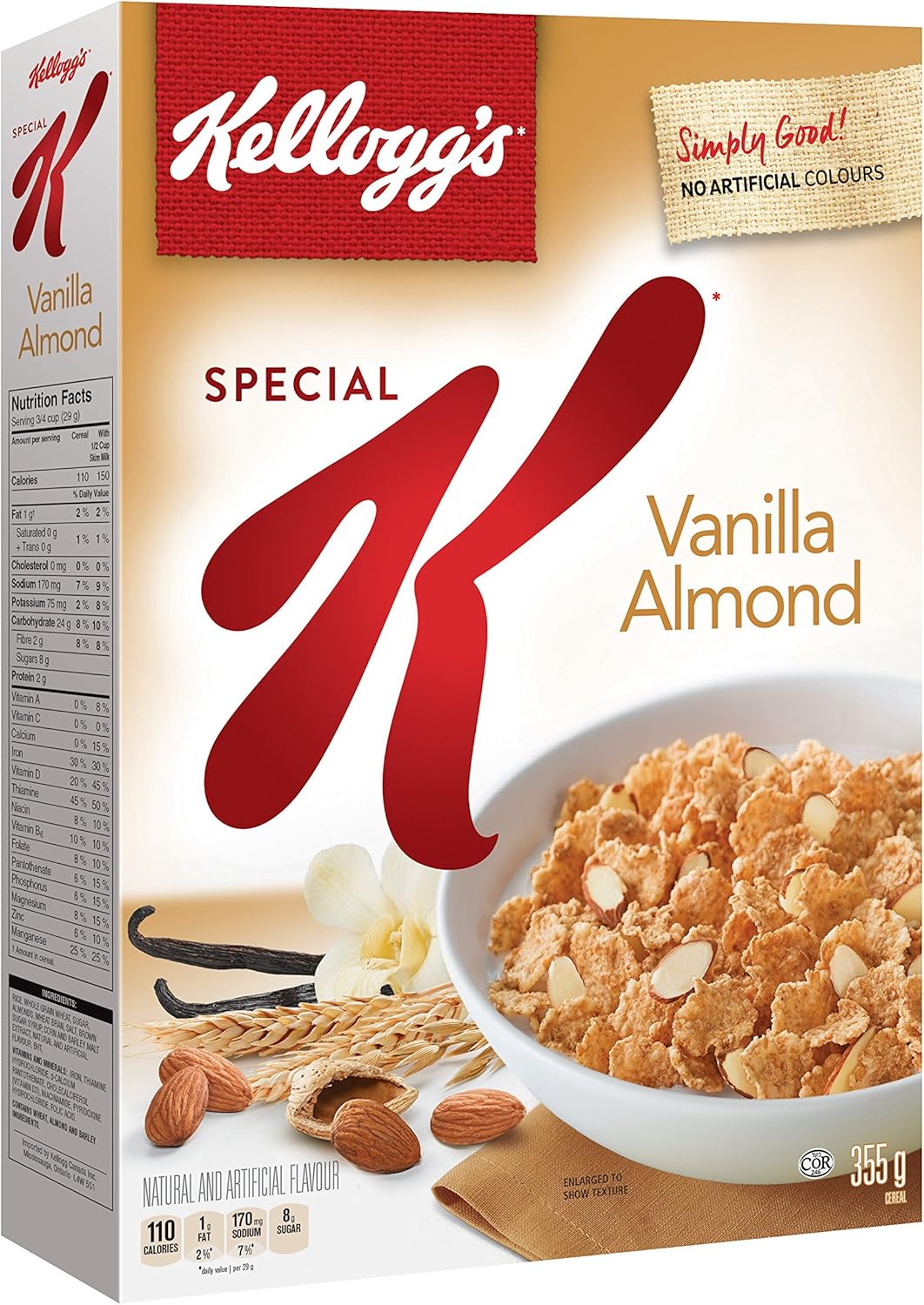 Kellogg's Special K Vanilla Almond Cereal 355g Amazon.ca Grocery