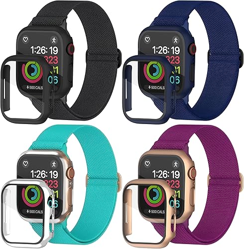 Nylon Apple Watch Bands Unisex - iWatch 123456789SEUltra 2 Bands for 38mm40mm41mm42mm44mm45mm49mm with a Case