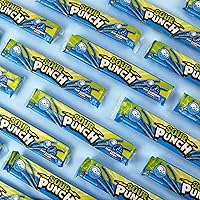 Vista 8 de Sour Punch Pajitas, dulces masticables suaves con sabor agridulce, bandeja, frambuesa azul, 2 onzas (paquete de 24)