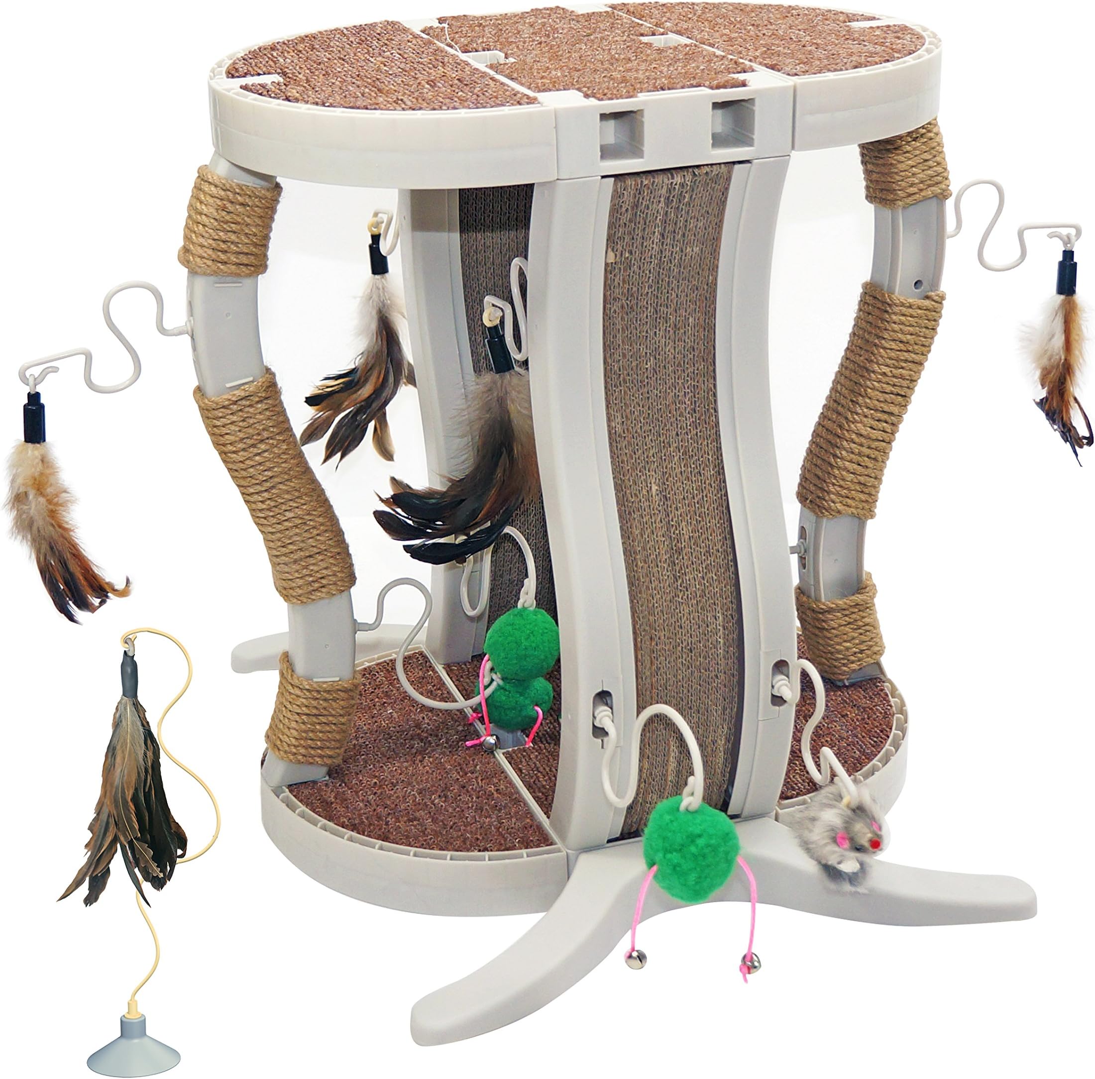 500-20 Kitty Connection Curved Rope Scratcher Set