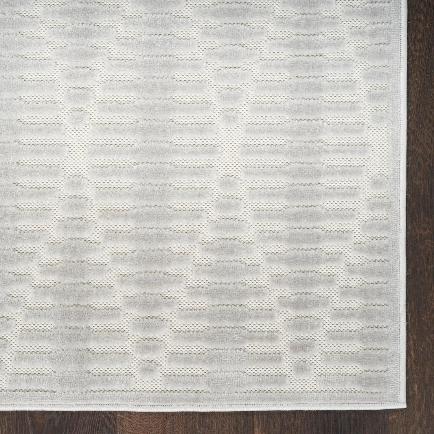 Nourison Home Casual Light Grey 2' x 6' Area Rug - Easy Clean, Non Shedding, Bed Room, Living Room, Dining Room, Kitchen (6' Runner)