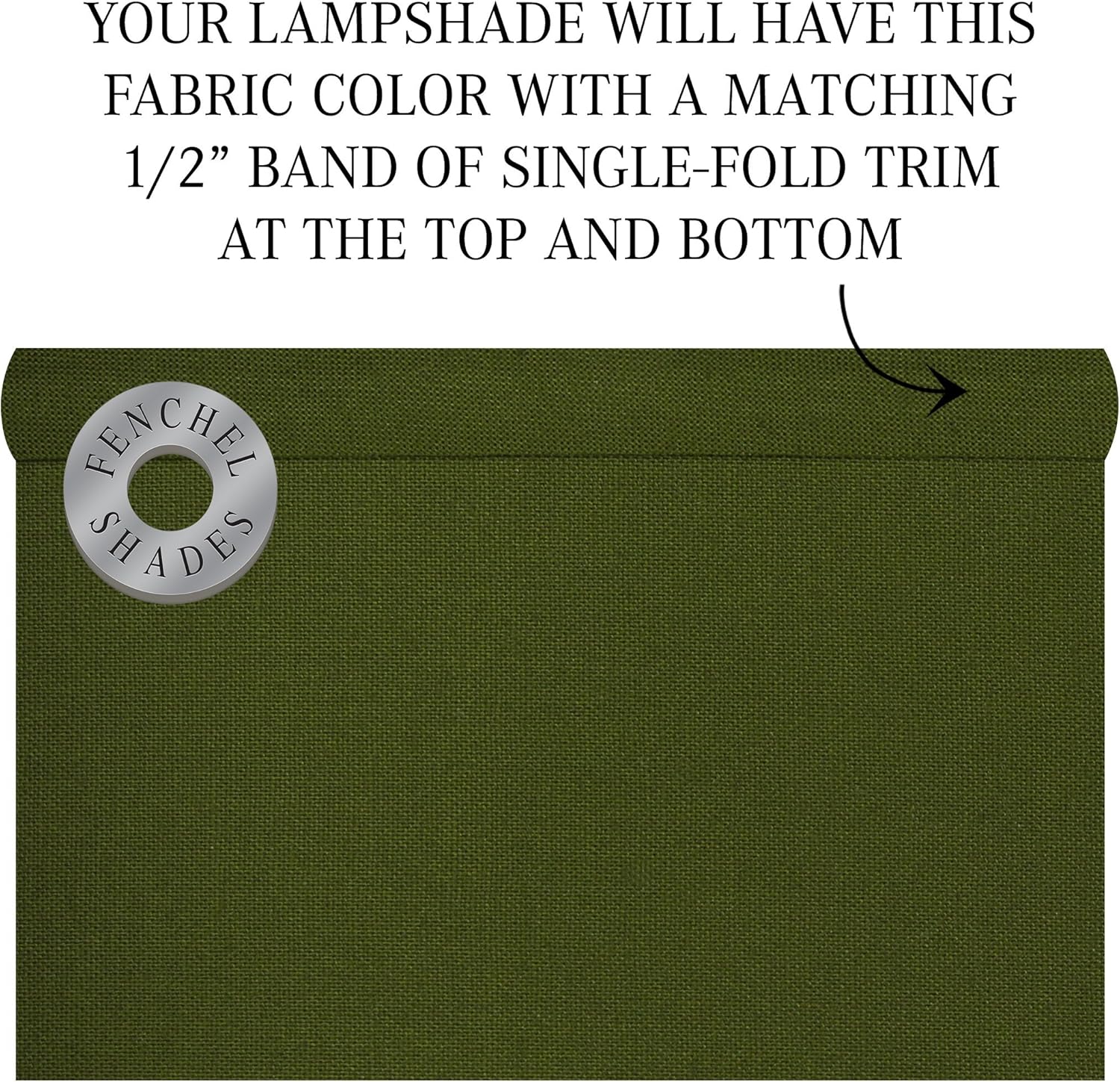 FenchelShades.com Lampshade 5" Top Diameter x 10" Bottom Diameter x 8" Slant Height with Clip-On Attachment for Standard Edison-Style Lightbulb (Linen Avocado)