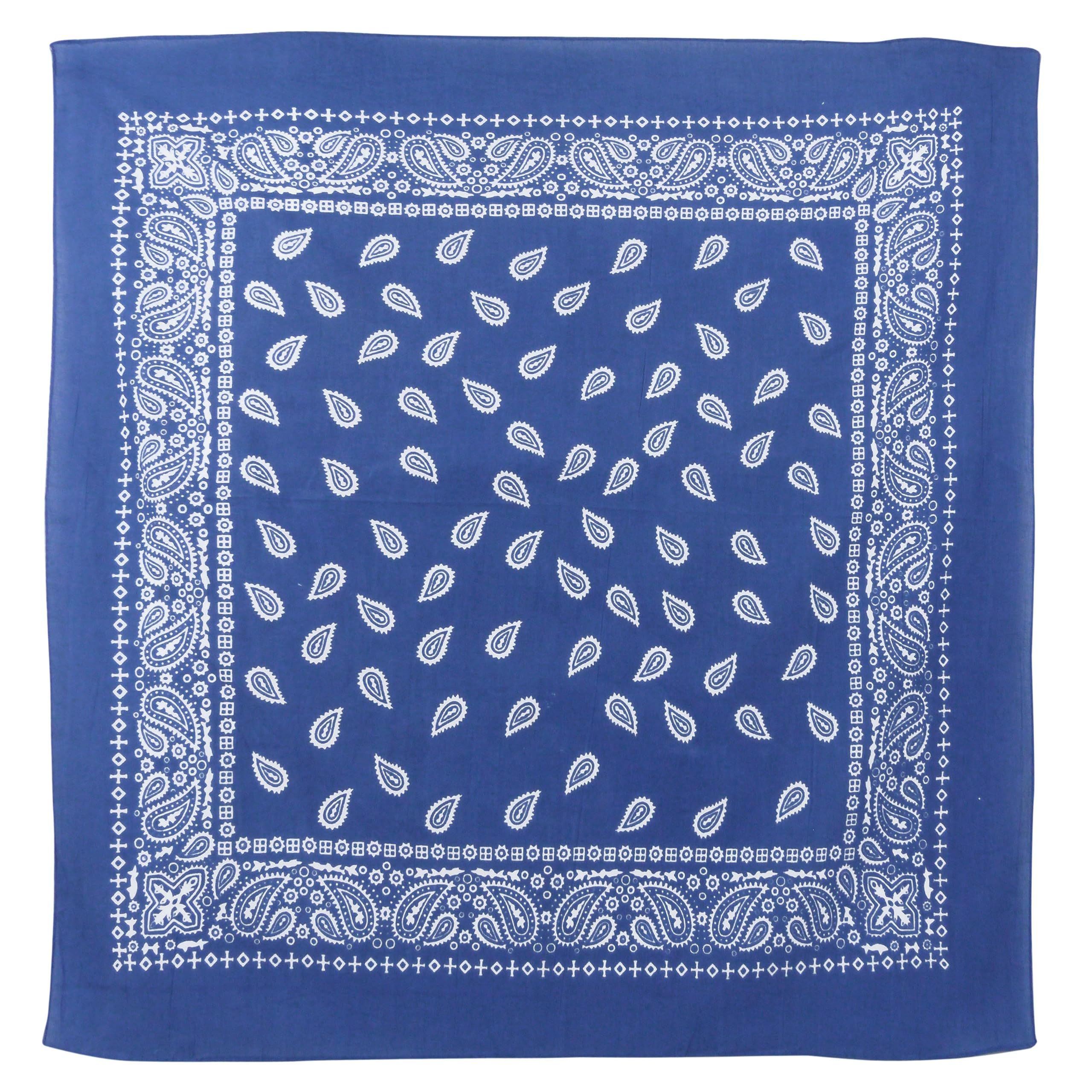 RED X 100% Cotton XL Paisley Bandana (25"x 25") Lightweight