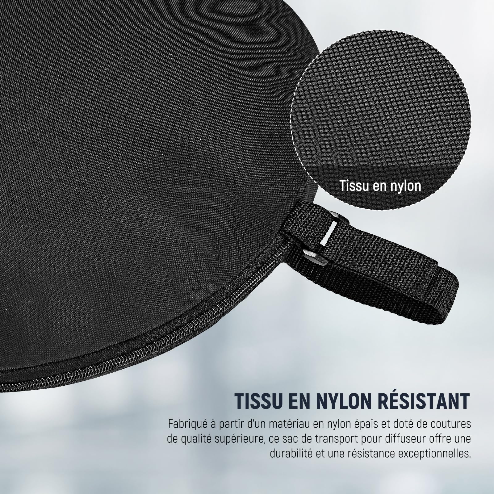 Neewer Sac de Transport 43cm/17'' pour Réflecteur de Lumière Pliable, Sac de Stockage Deux Poignées pour Diffuseur, Compatible Réflecteurs 110cm/43", Sac Nylon Résistant pour Photo en Extérieur, NB-06