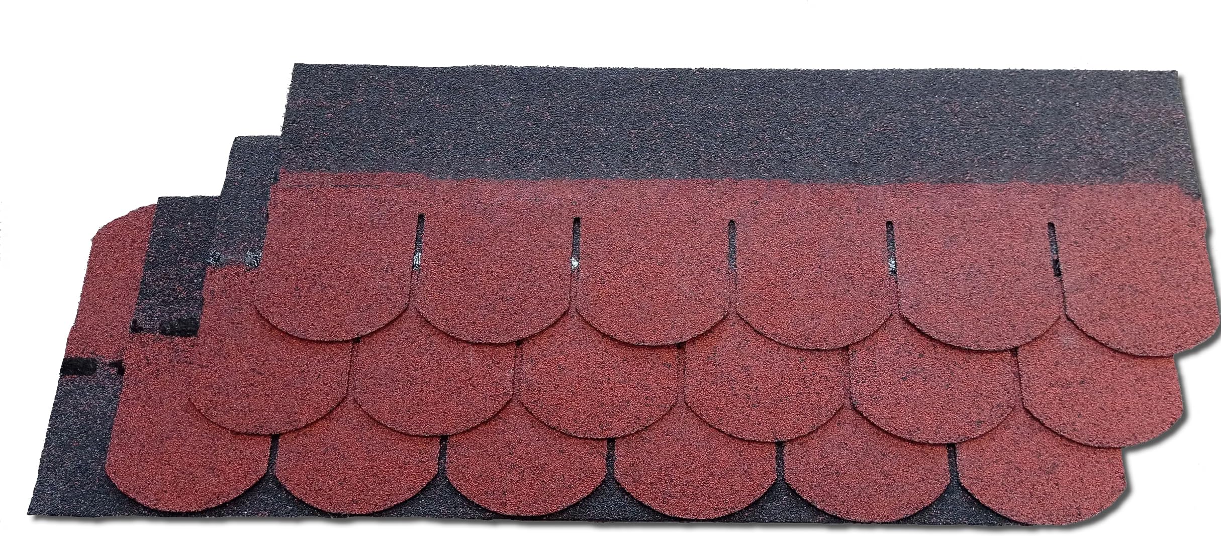 NEXTRADEITALIA CF da 1 PZ Tegole Canadesi Rosse Bituminose Tetto e Gazebo 2,32 MQ Graniglia Basaltica Rossa, Resistenza UV, Copertura Leggera Pedonabile, Faldina Rotonda