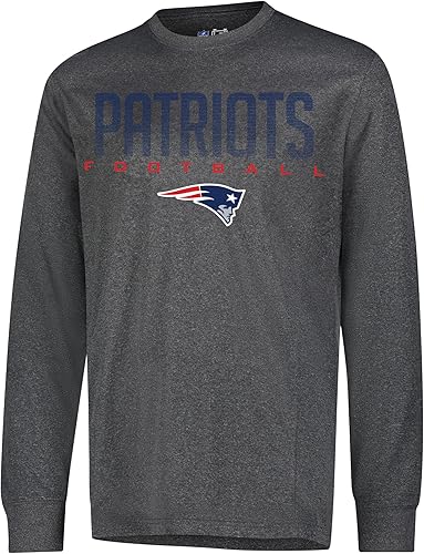 Miniatura 72 de Ultra Game Camiseta de manga larga oficial de la NFL para llevar el día del partido, para hombre Negro -,Gris Caliente Carbón,Gris