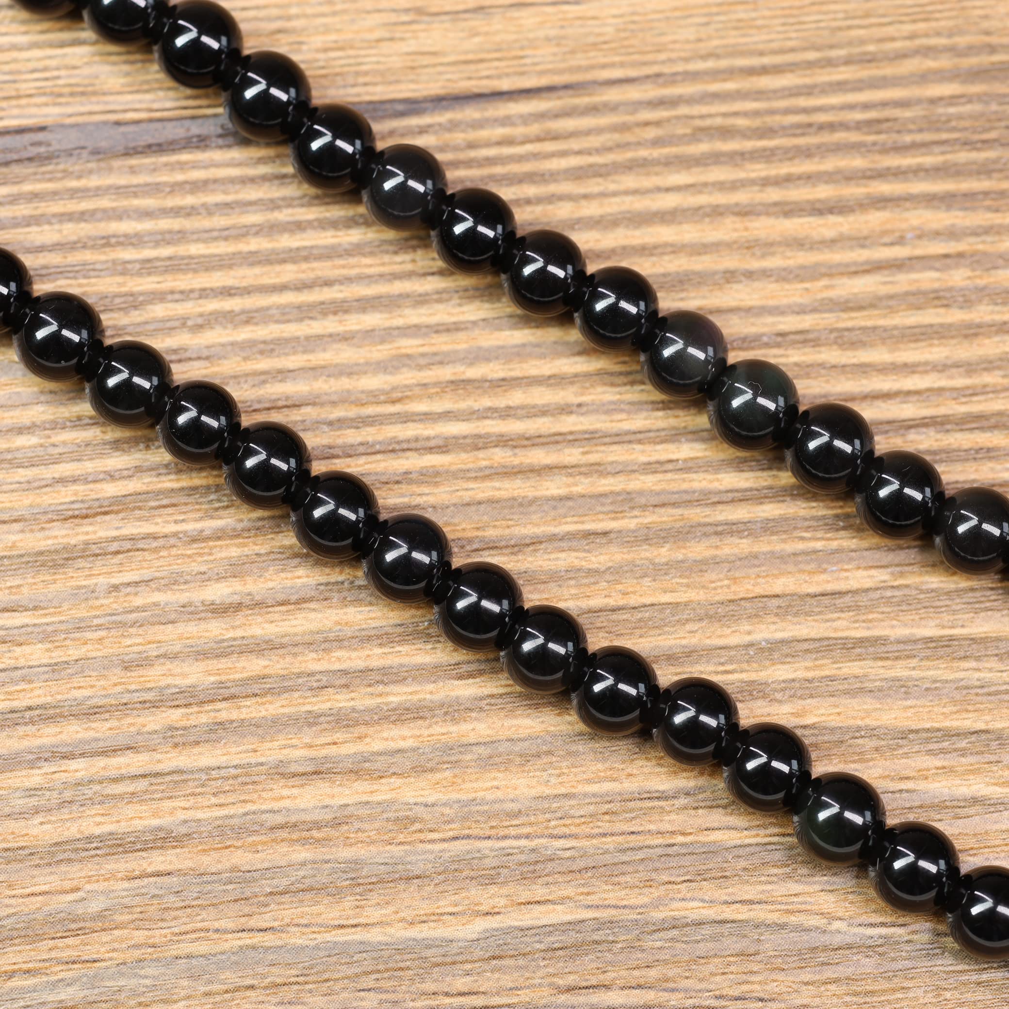 COAI 108 Obsidian Mala Rosenkranz Gebetskette