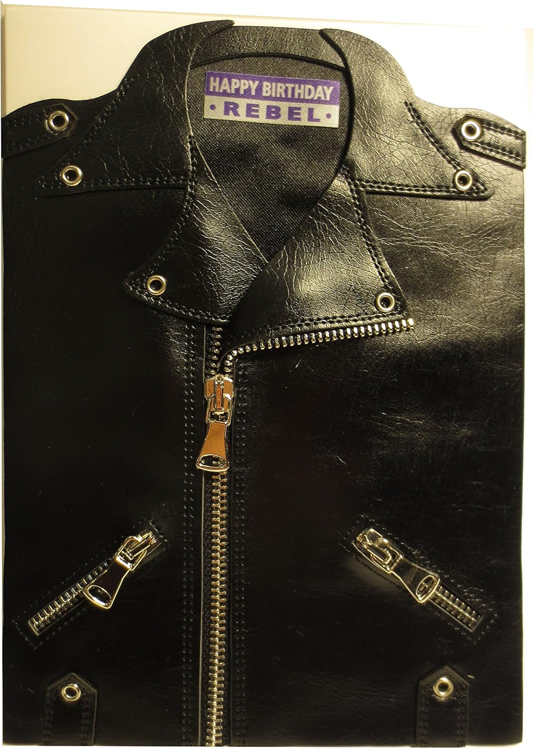 Papyrus Rebel Black Leather Jacket Birthday Card