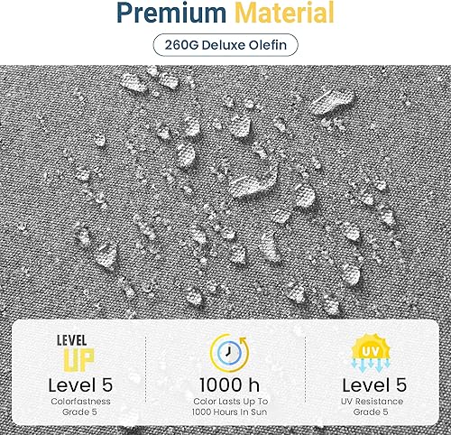 Miniatura 5 de Wisteria Lane Patio Furniture - Sillón de metal, juego de 2, sillas de metal para exteriores con cojines mejorados, sofá individual para todo tipo