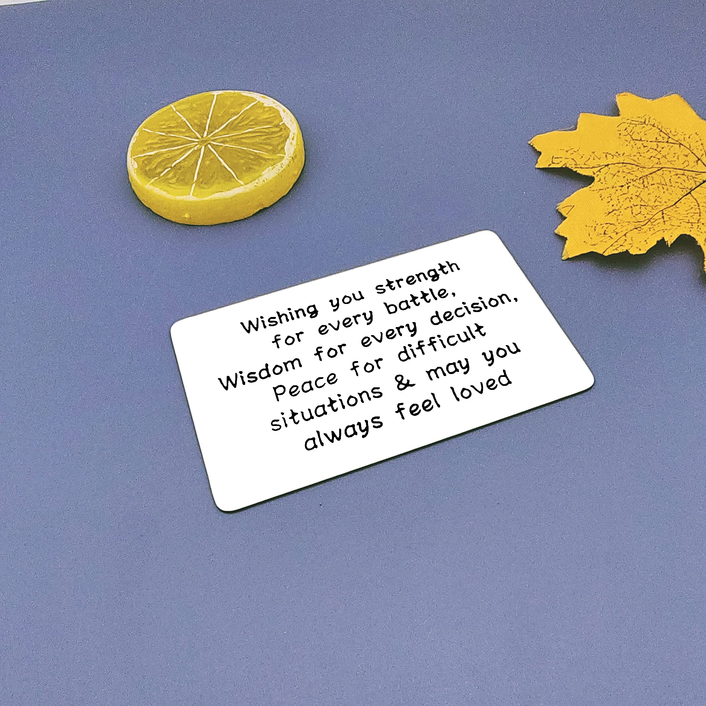 Jielahua Christian Engraved Wallet Insert Card Blessing Inspirational Gifts for Men Women Wishing You Strength for Every Battle Gift Religious Card Christmas Birthday Graduation Gifts for Him and Her