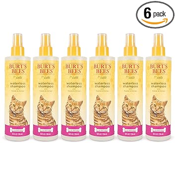 Burt's Bees for Cats All-Natural Waterless Shampoo with Apple and Honey, 10 Ounces, 6 Pack