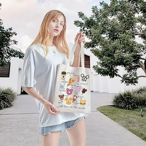 Miniatura 6 de WCGXKO Magic Kingdom Lover Gift Family Vacation Gift Just Here For The Snacks Shopping Bag Tote Bag