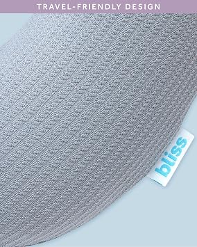 Bliss Neck Pillow - Lightweight U Shaped High Density Memory Foam Travel Neck Pillow with Snap Closure for Travelling, Size One Size, Grey Sweater Knit