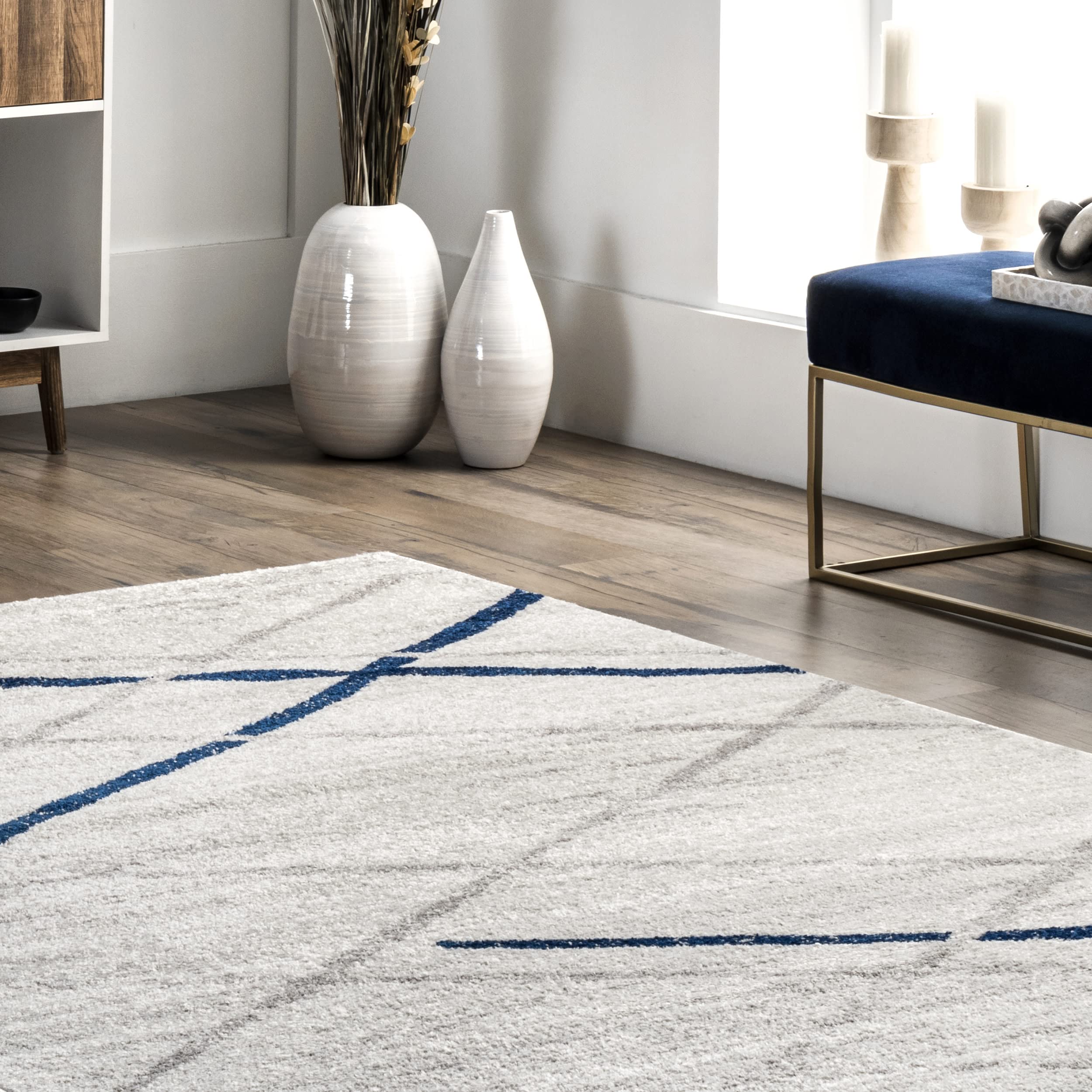 nuLOOM Thigpen Contemporary Area Rug, 6' x 9', Blue Grey