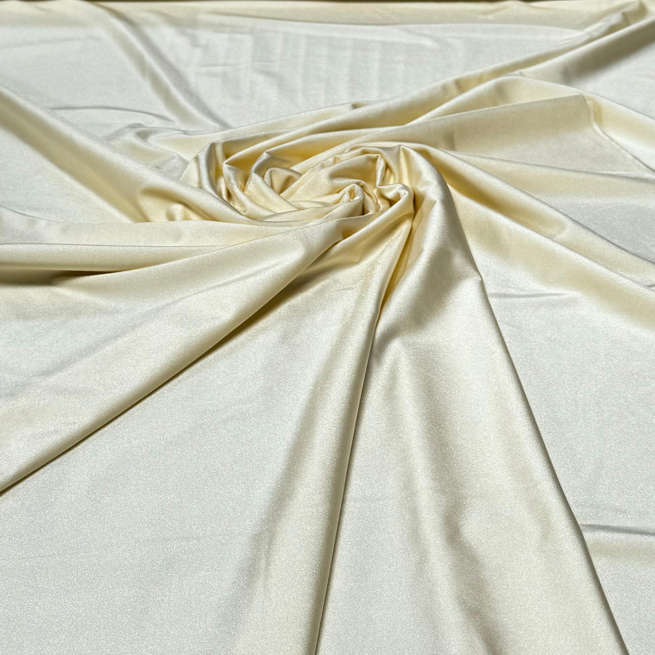 Active Dance Wear Fabric All 4 Way Stretch 80% Nylon 20 Percent Spandex 149cm Wide - Ivory - Half METRE