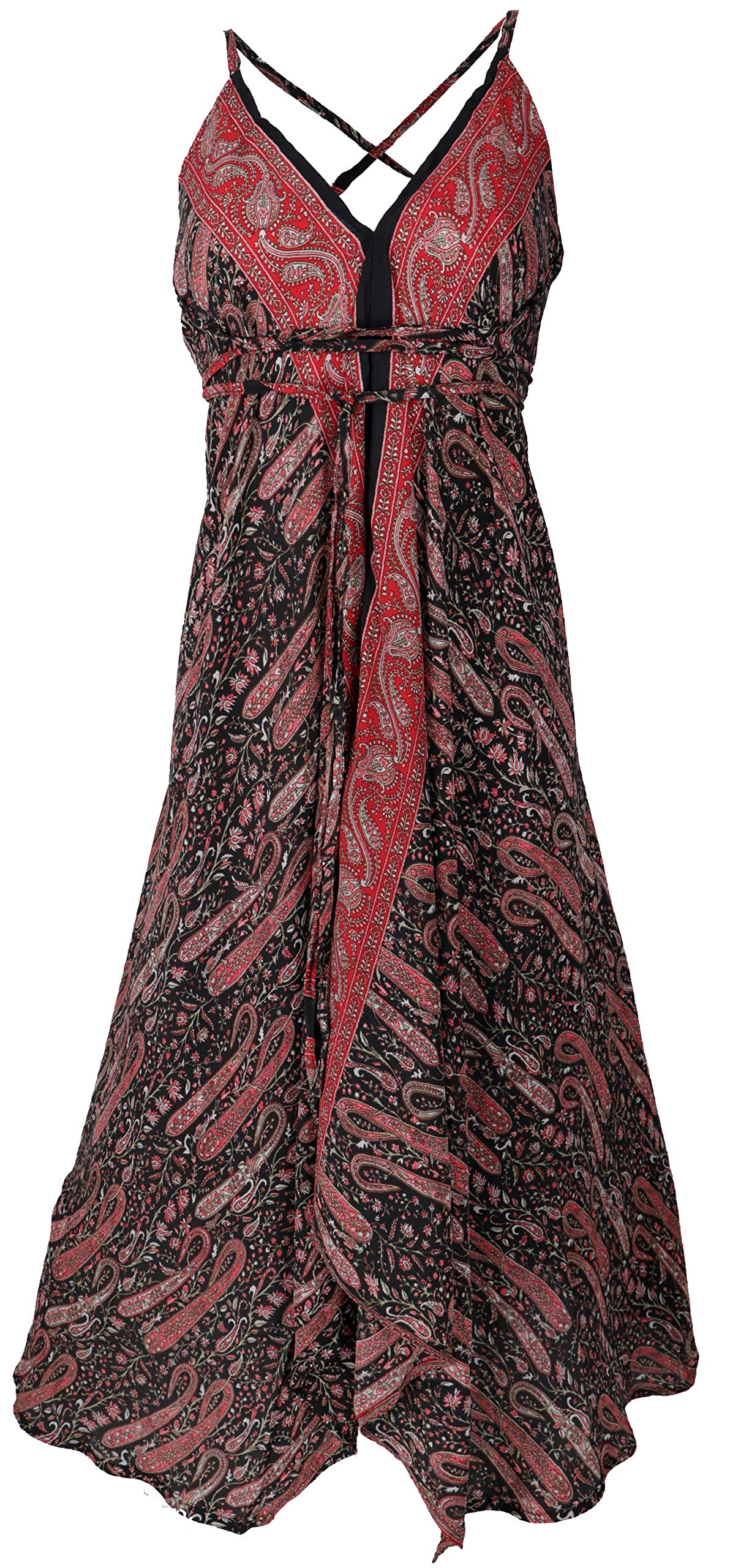 Guru-Shop Boho Sommerkleid, Magic Dress, Maxirock, Midikleid, Strandkleid, Damen, Weiß, Synthetisch, Size:40, Lange & Midi-Kleider Alternative Bekleidung