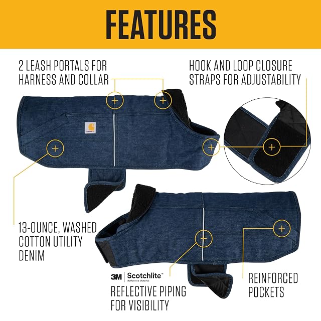 Foto 2 de 6 de Carhartt Firm Duck - Abrigo Aislado para tareas de Perro, Mezclilla, Talla XL