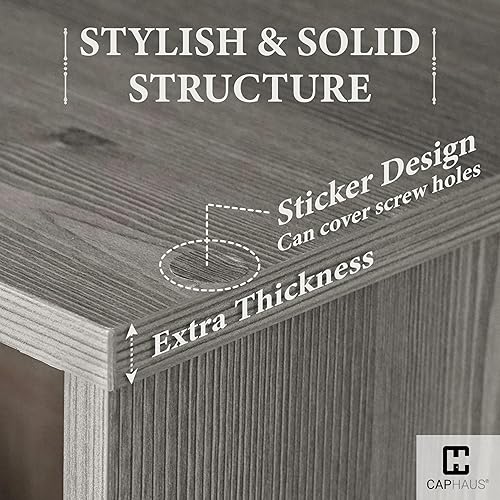 Miniatura 47 de Fencer Wire Estante organizador de almacenamiento de cubos de 11 pulgadas con parte posterior, con borde exterior, divisor de estantes de gris