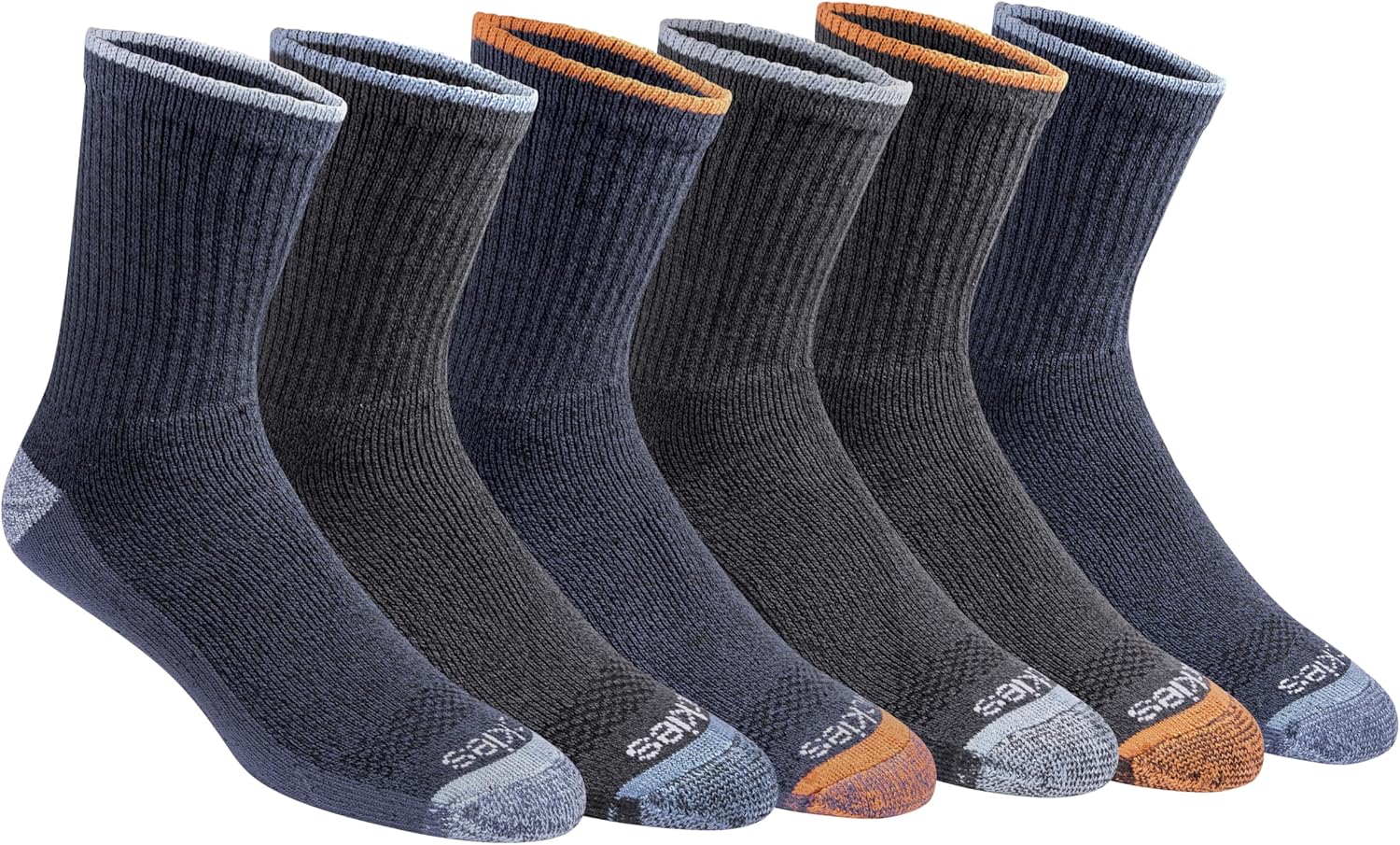 Dickies Men's Dri-Tech Mid-Crew Comfort Length Moisture Control Socks (6, 12 Pairs)