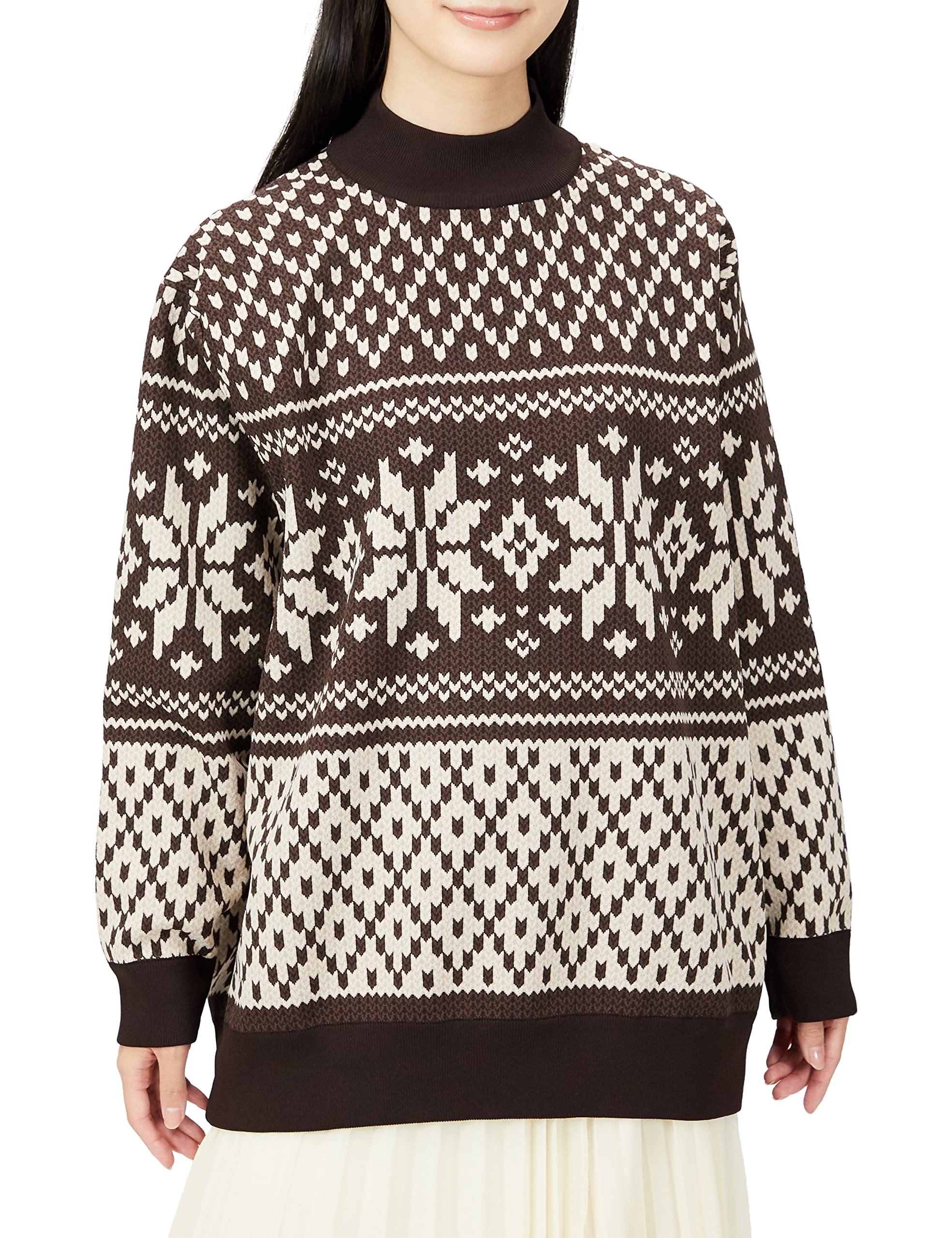 ダブルスタンダードクロージング　ジオメ柄 ジャガードニット　プルオーバー　ブルー ダブルスタンダード ジャガードニット ジオメ柄 - メルカリ