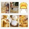 50 Edible Gold Leaf Sheets, 4.33 cm/1.7 x 4.33 cm/1.7, Gold Leaf Sheets for Cakes, Desserts, Chocolate, Art and Craft, Face Masks and Nail Art