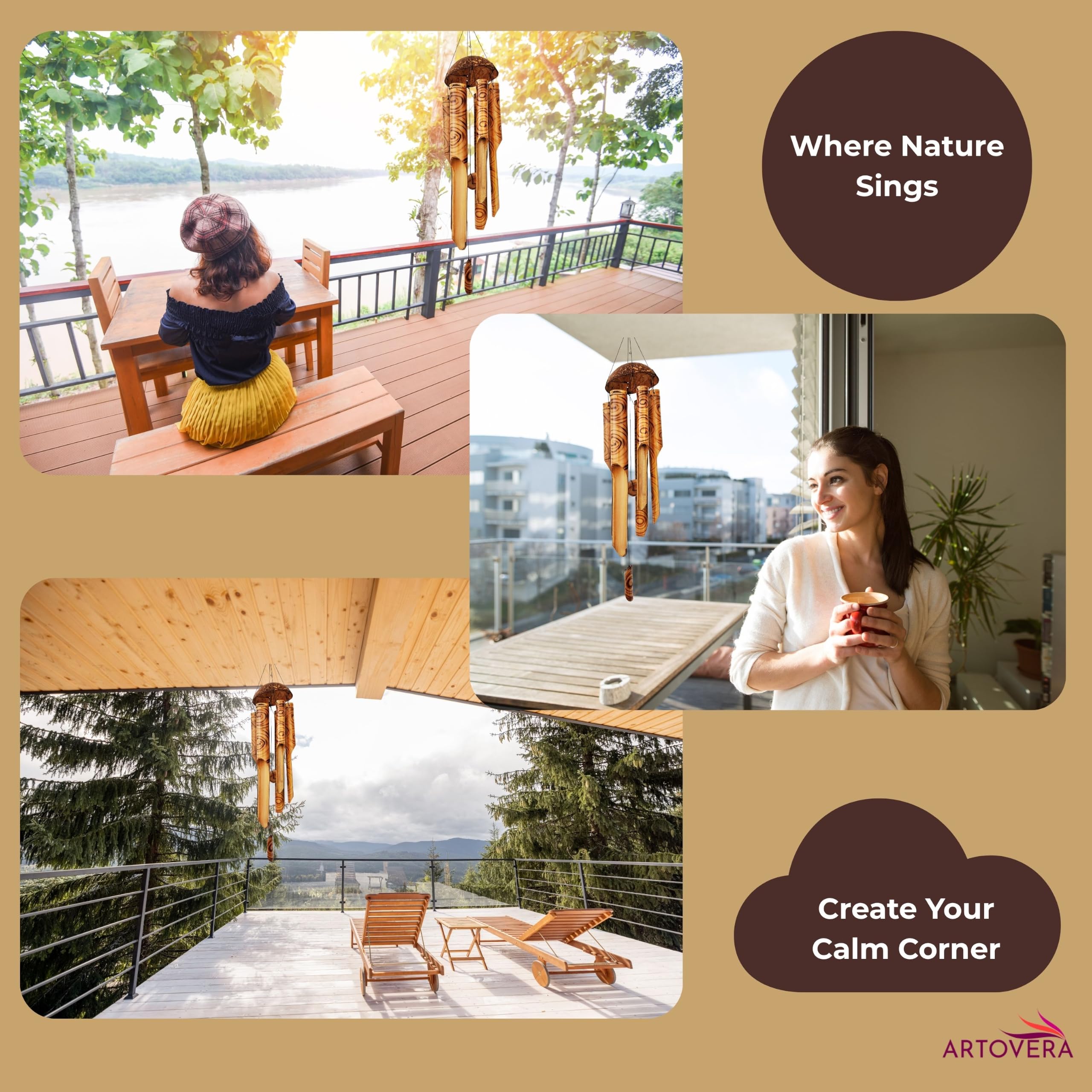 Bamboo Wind Chime - Relaxing Sounds & Gifts -9