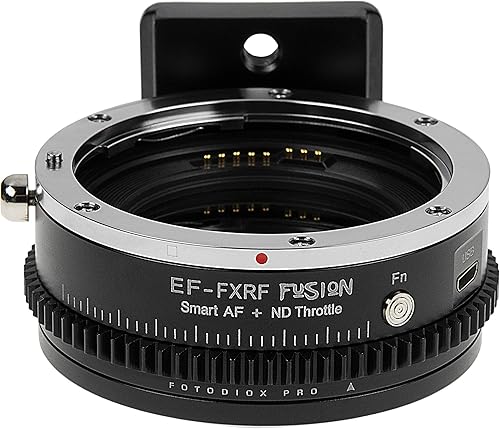 Vizelex FUSION ND - Adaptador inteligente de acelerador compatible con lentes Canon EF Full Frame en cámaras Fujifilm X-Mount