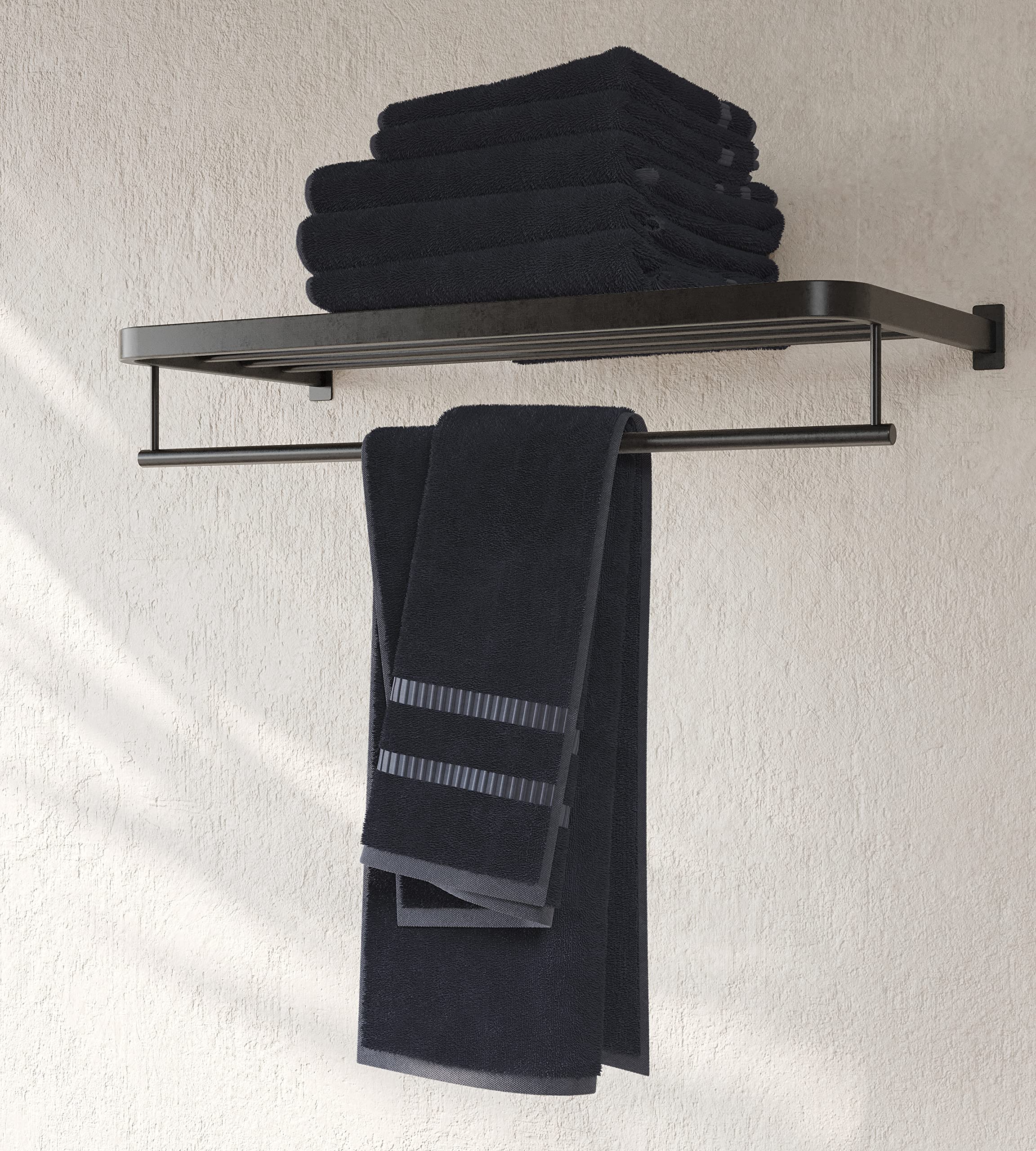 Juego de 4 toallas de baño de algodón turco de alta calidad, toallas de baño grandes de 27 x 54 pulgadas, toallas de hotel superabsorbentes y suaves de 630 GSM, toallas de ducha esponjosas